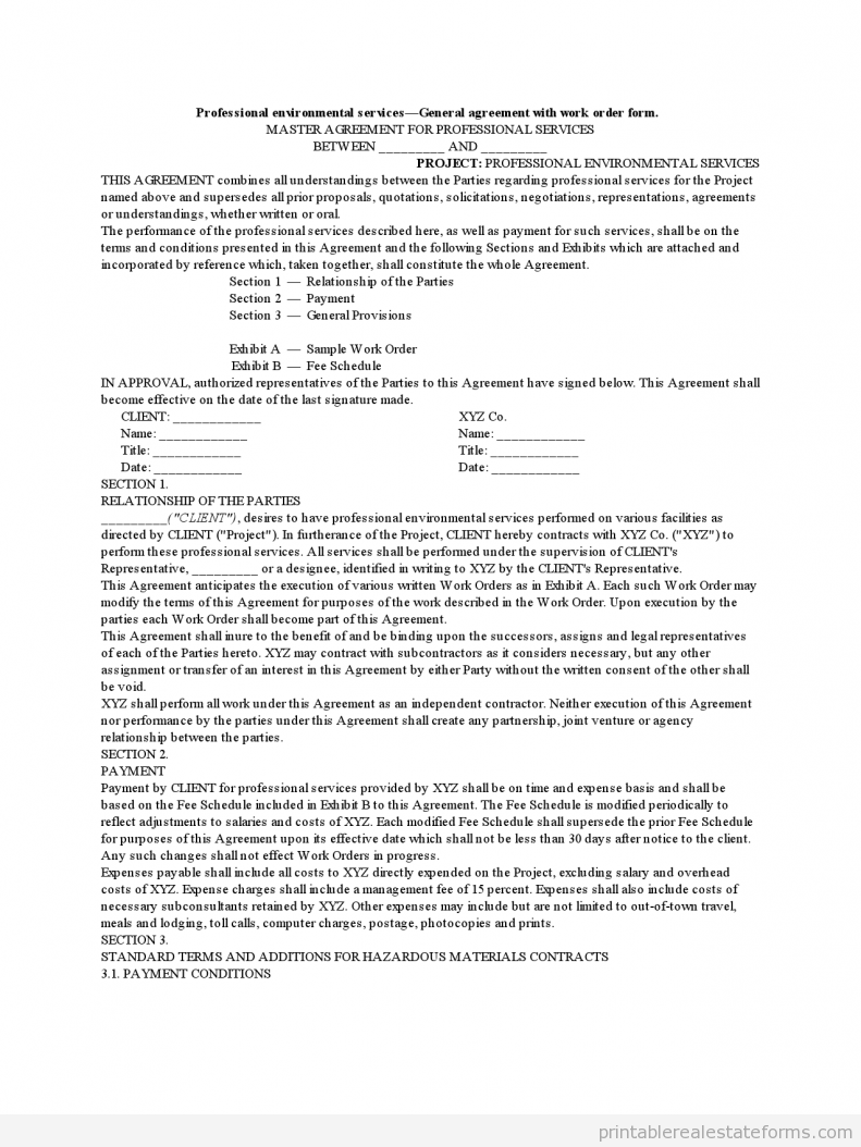 Professional-Environmental-Services·General-Agreement-with-W0001