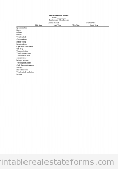 Rentals and Other Income