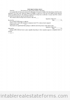Safety Deposit Envelope Contract