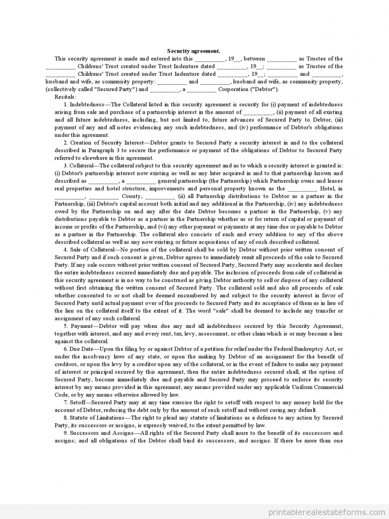 Security Agreement