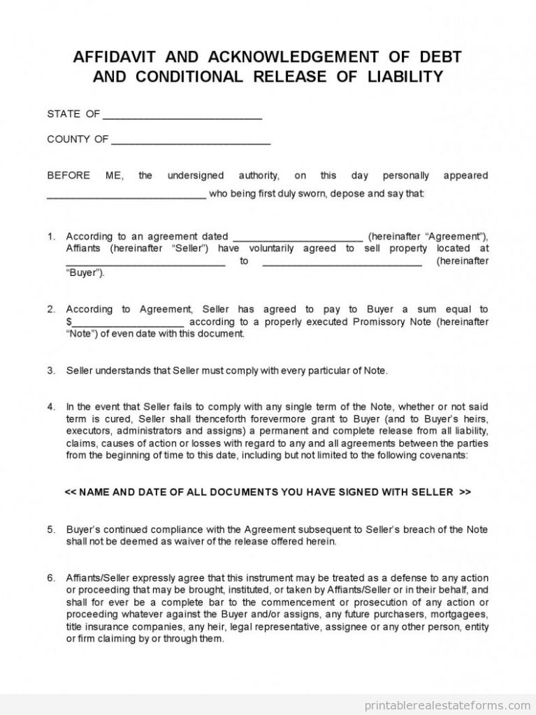 CLOSING - DISCLOSURE -- CONDITIONAL RELEASE