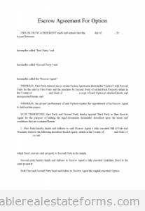 Escrow agreement