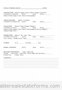 PROPERTY INSPECTION CHECKLIST