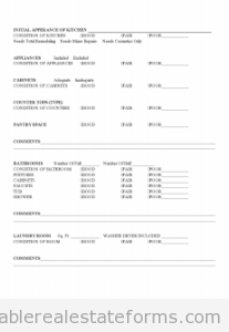 PROPERTY INSPECTION CHECKLIST
