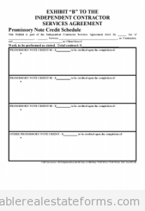 Promissory Note Credit Scedule Promissory Note Credit Scedule