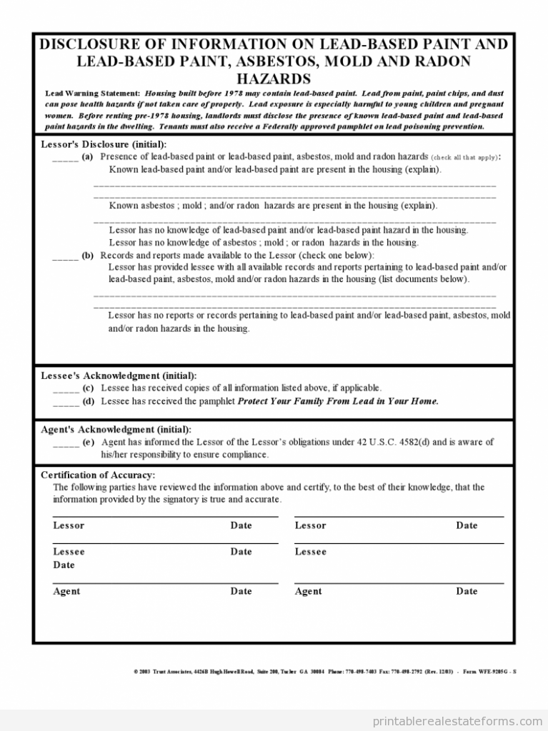 Standard Rental Agreement