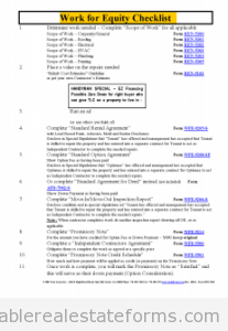 Work for Equity Checklist Work for Equity Checklist