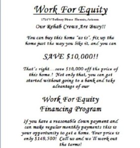 Work For Equity Flyer